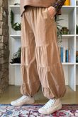 Basso Baby Cord Tiered Cuff Pant Camel